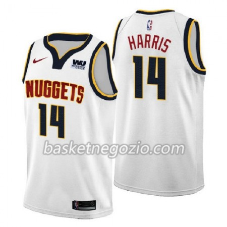 Canotte Uomo Denver Nuggets Gary Harris 14 2018-2019 Nike Bianco Swingman